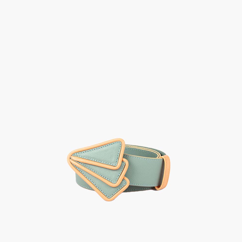 Cinto Feminino de Couro Calatrava Verde Agua