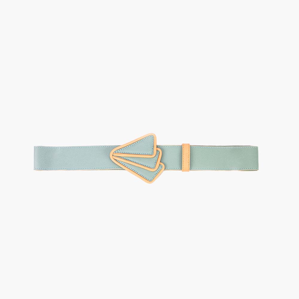Cinto Feminino de Couro Calatrava Verde Agua