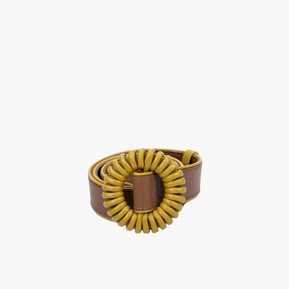 Cinto Feminino de Couro Espanha Caramelo