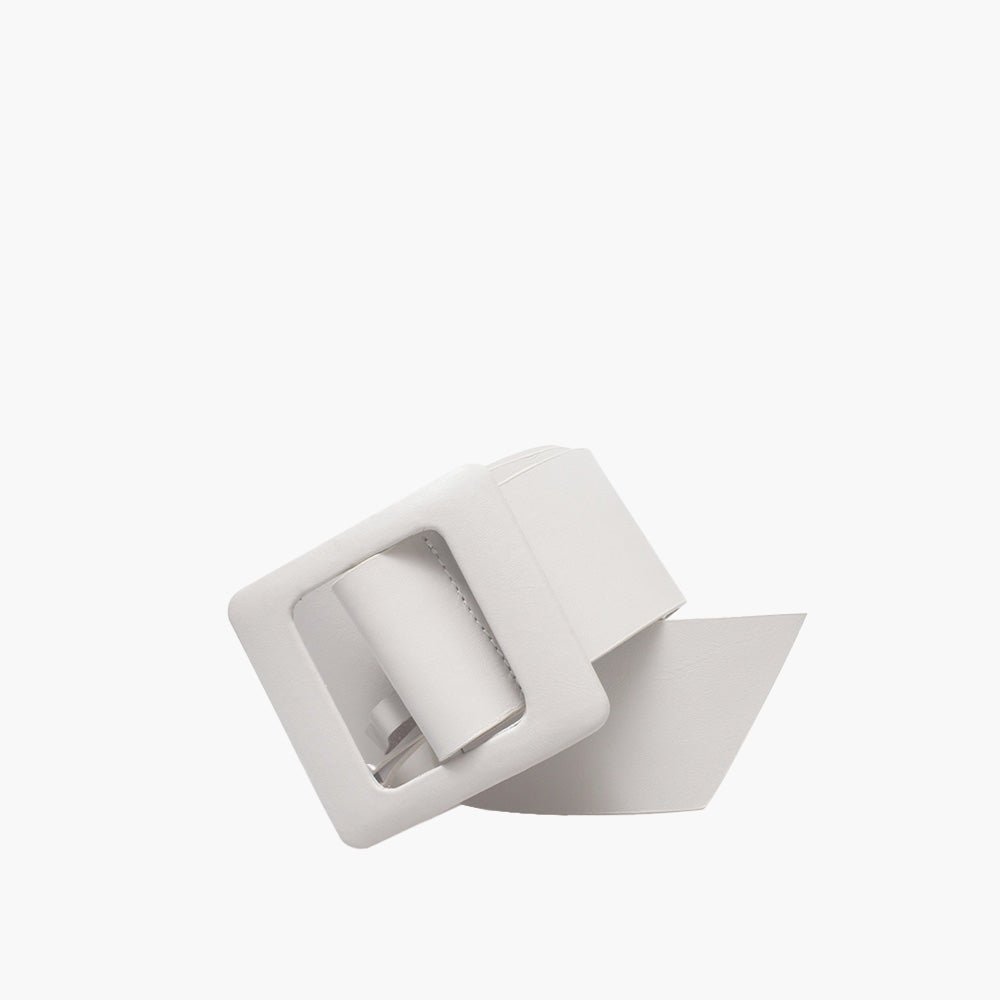 Cinto Feminino de Couro Krystallos Off White