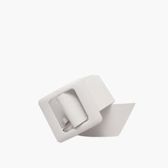 Cinto Feminino de Couro Krystallos Off White