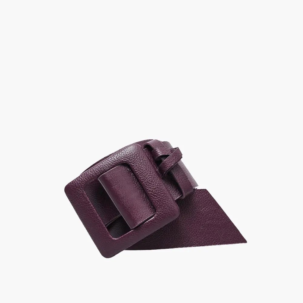 CINTO FEMININO DE COURO KRYSTALLOS ROXO KRYSTALLOS