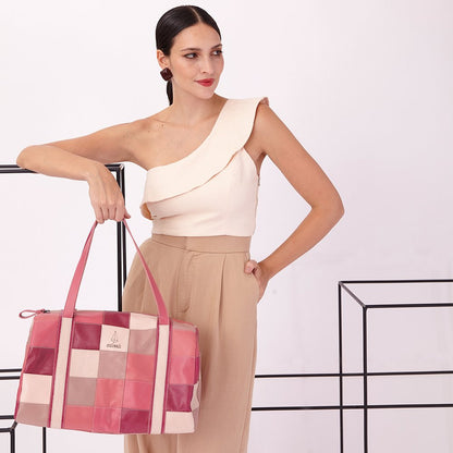 Mala de Viagem Upcycling Rosa Claro