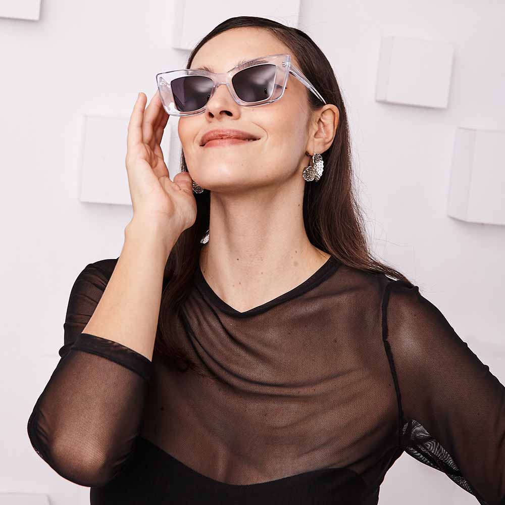 Óculos Solar Imaginária Audaciosa Transparente