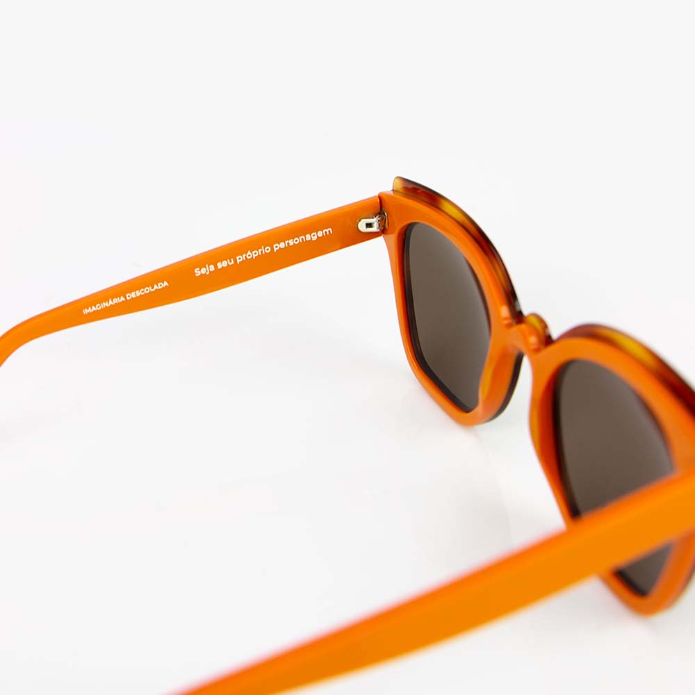 Óculos Solar Imaginária Descolada Laranja