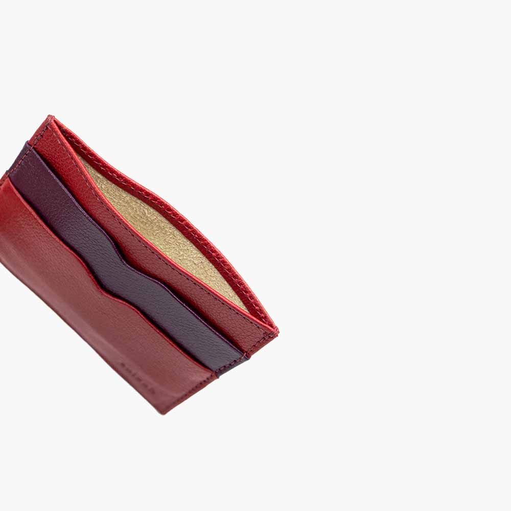 Porta Cartão de Couro Calatrava Vermelho