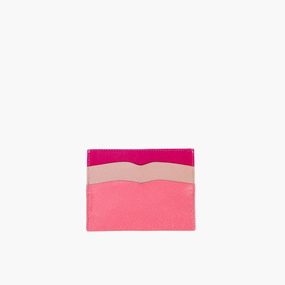Porta Cartão de Couro Espanha Rosa Claro