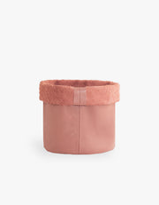 Cachepot de Couro Krystallos Rosa P