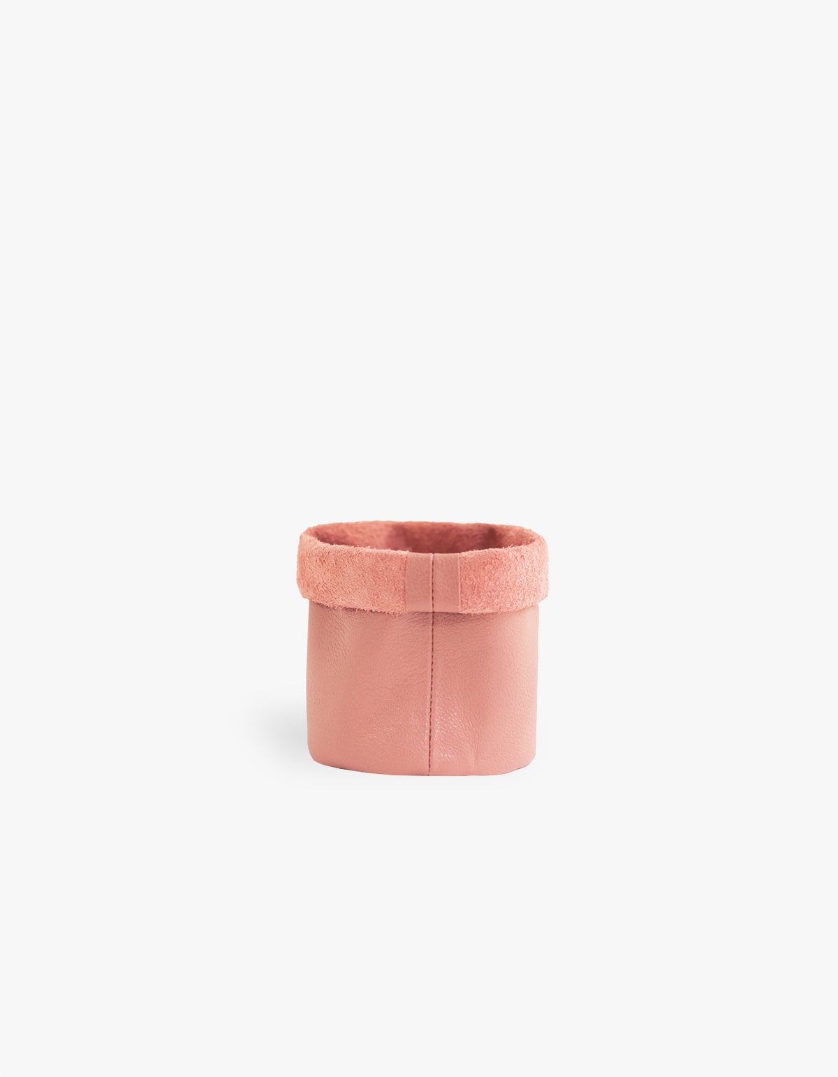 Cachepot de Couro Krystallos Rosa PP