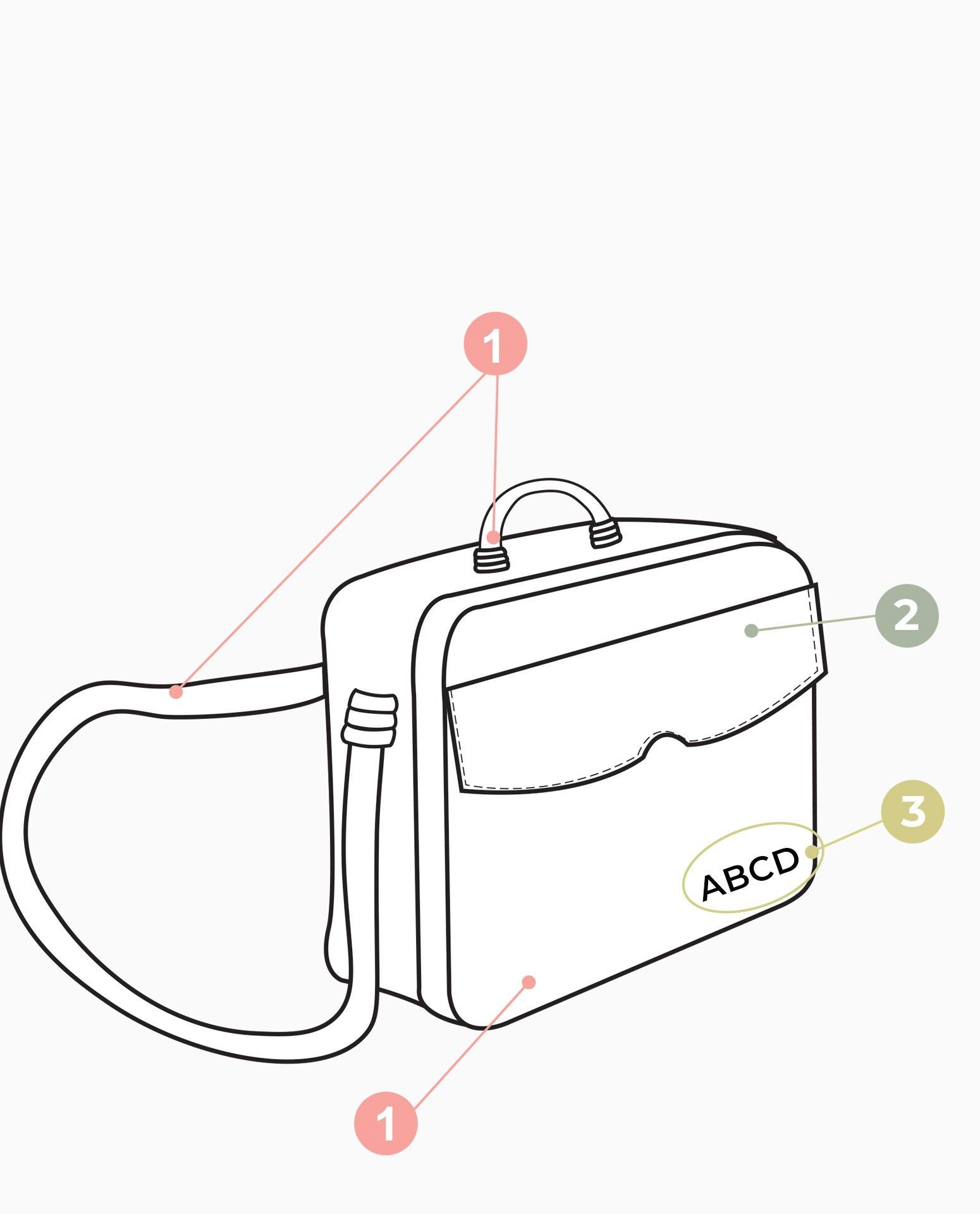BOLSA DE COURO ANTONELLA PERSONALIZADO