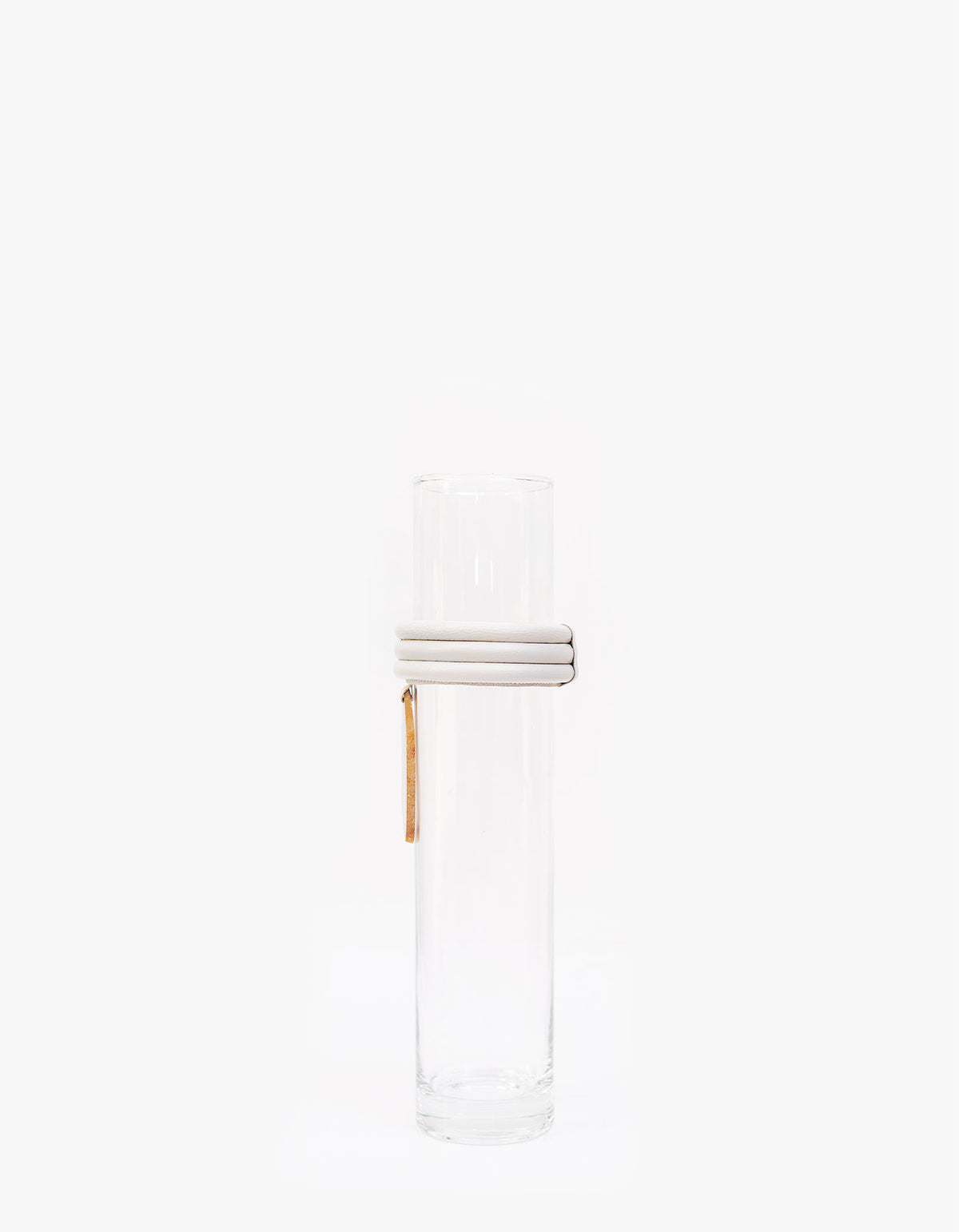 VASO ALTO DE VIDRO KRYSTALLOS OFF WHITE