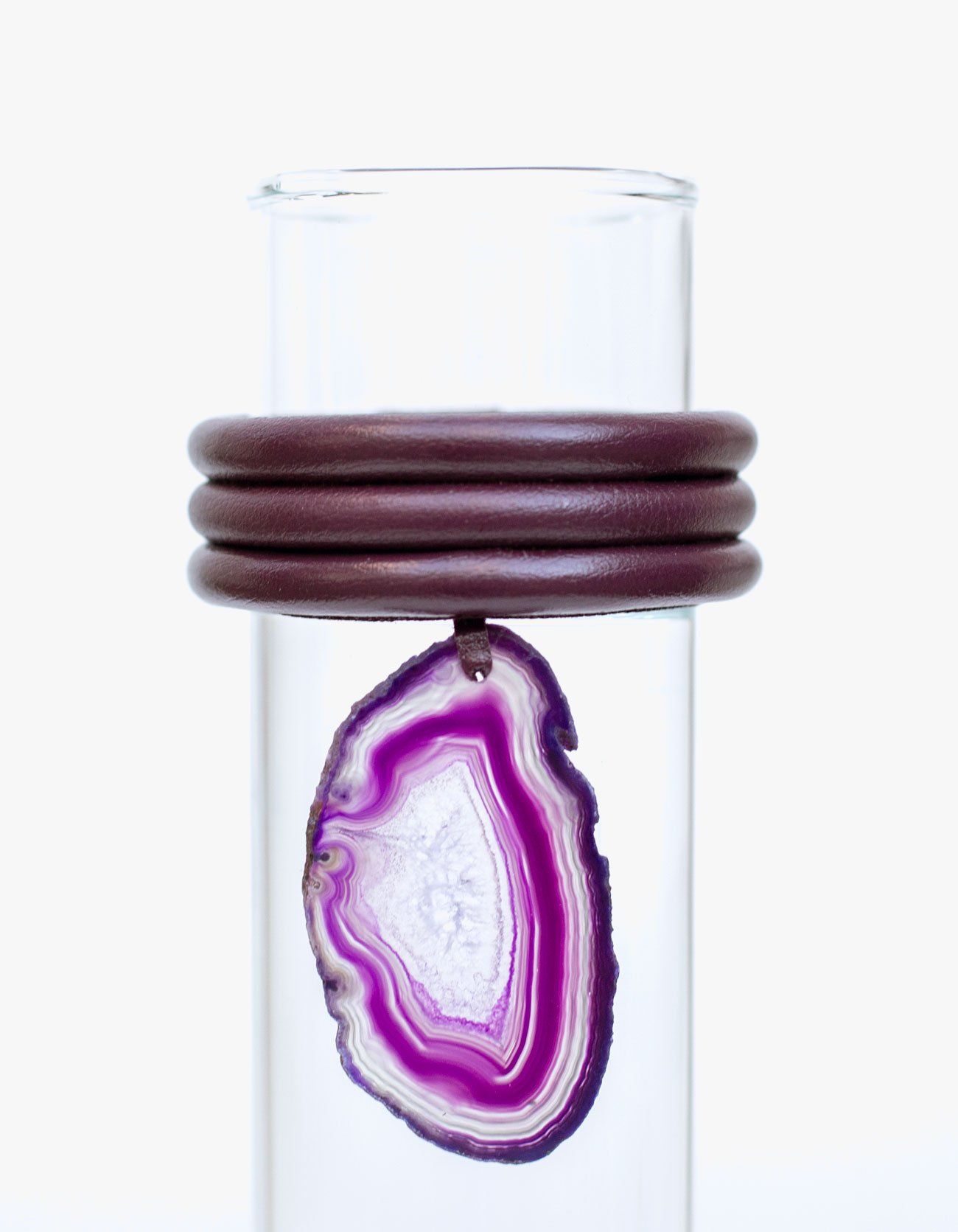 VASO ALTO DE VIDRO KRYSTALLOS ROXO