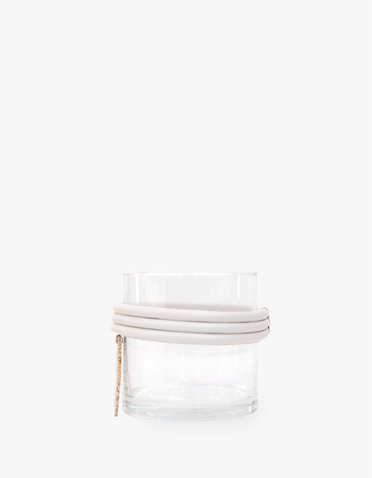VASO BAIXO DE VIDRO KRYSTALLOS OFF WHITE