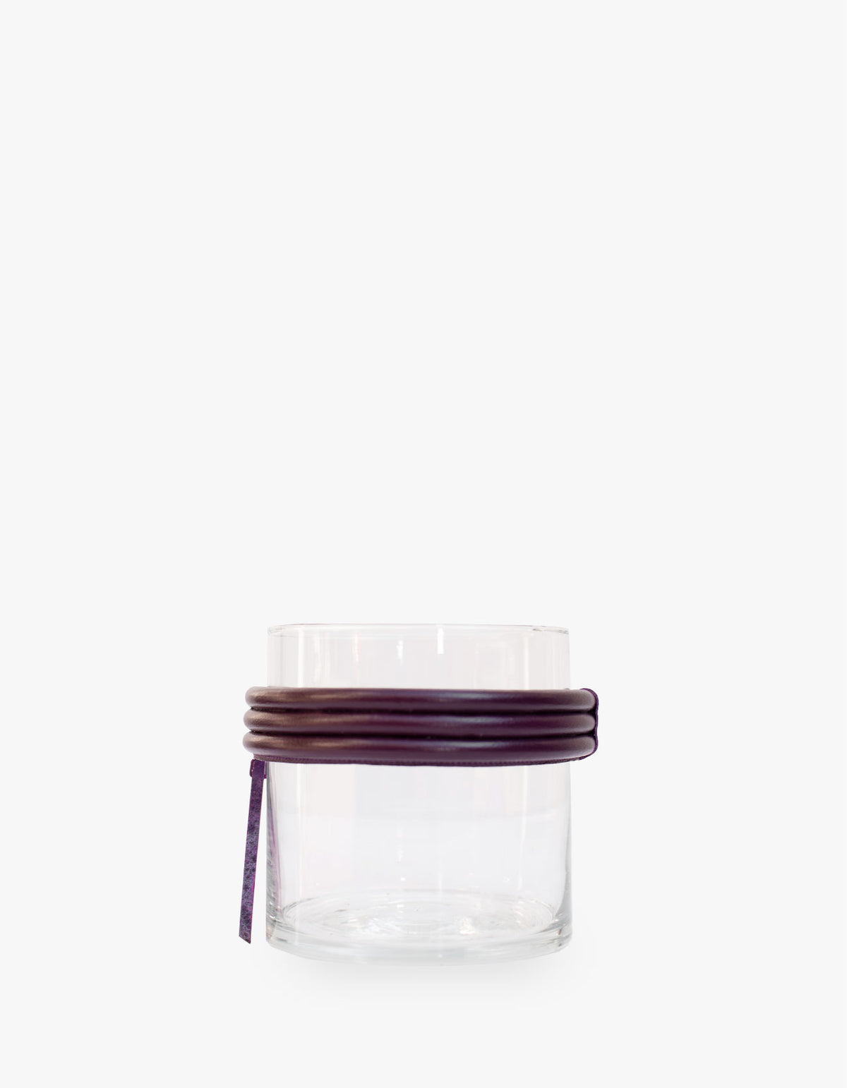 VASO BAIXO DE VIDRO KRYSTALLOS ROXO