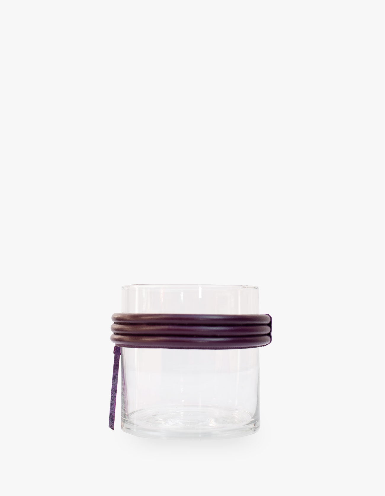 VASO BAIXO DE VIDRO KRYSTALLOS ROXO