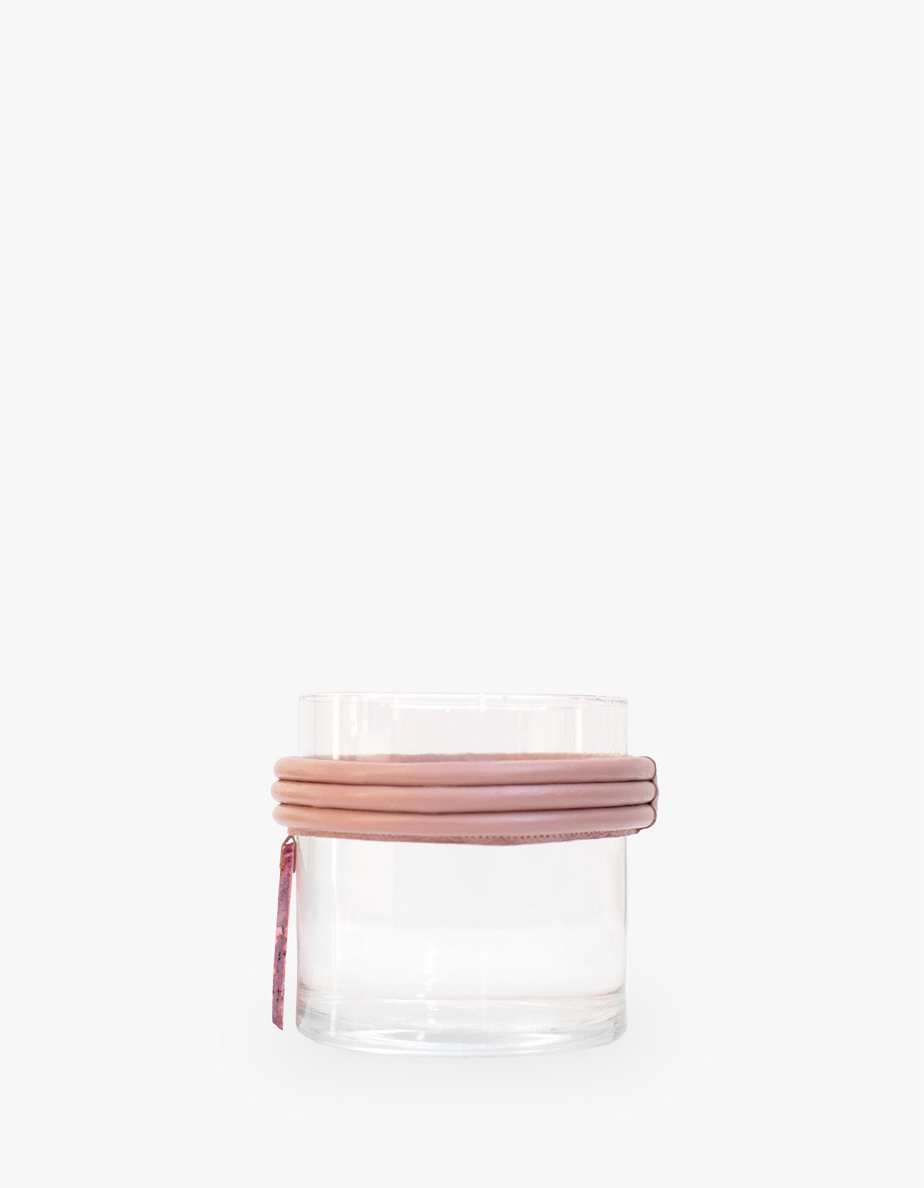 VASO BAIXO DE VIDRO KRYSTALLOS ROSA