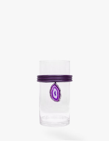 Vaso de Vidro Krystallos Roxo