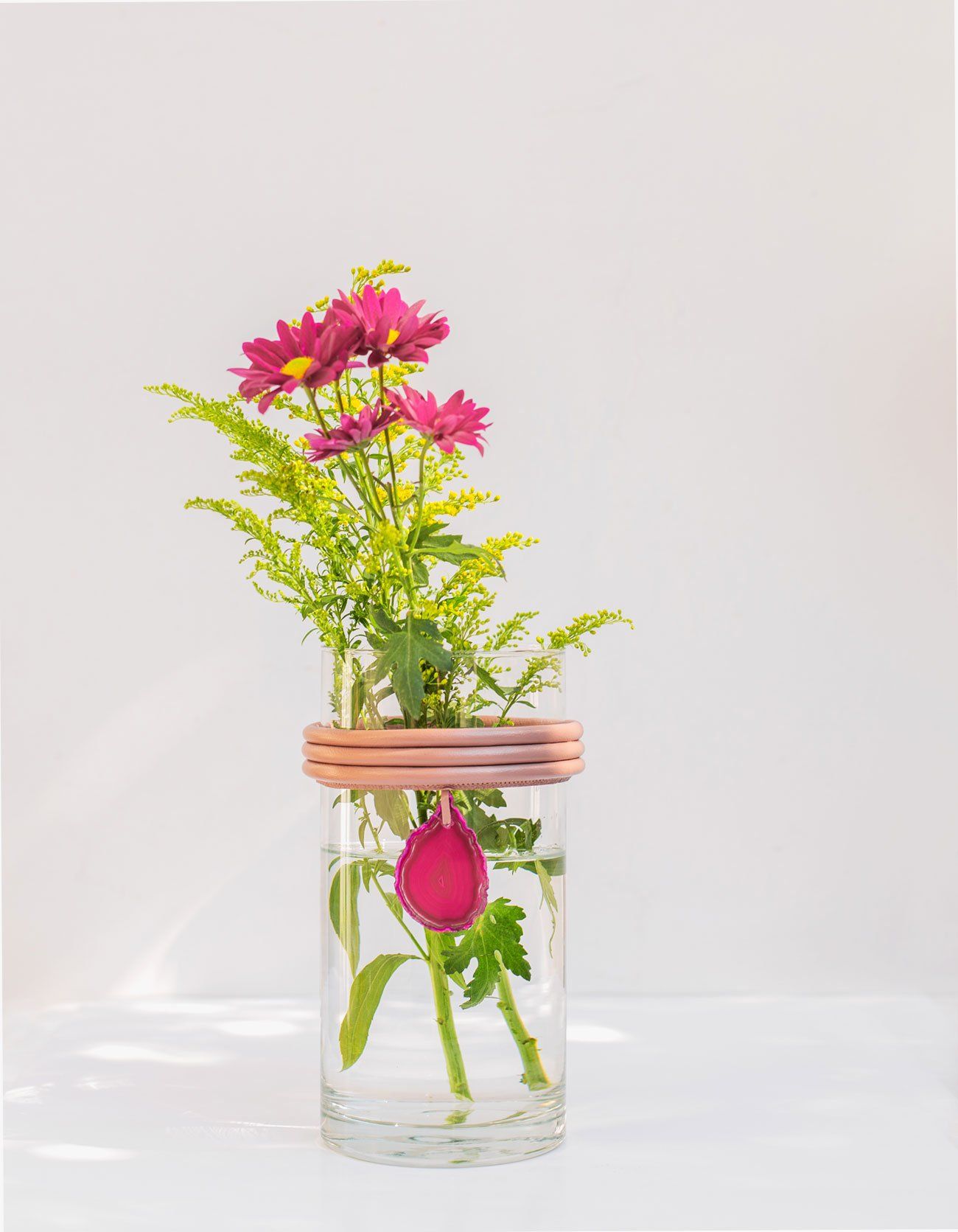VASO DE VIDRO KRYSTALLOS ROSA